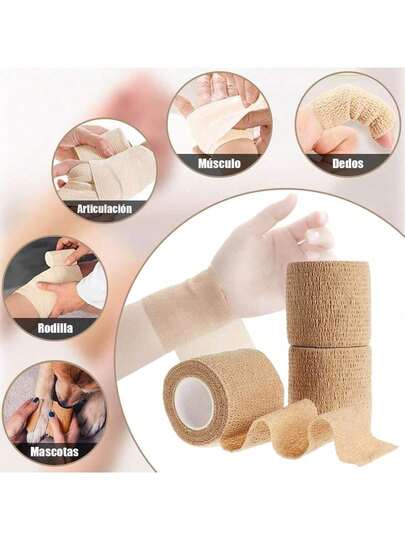 NIAWEA 2 Piezas Vendas para Box (5 Metros) Y 2 Roll Vendaje Deportivo (5cmx4.5m),Vendas Elásticas de Boxeo,Protección de Muñecas y Nudillos para Estiramiento,Deportes,Fitness,Artes Marciales Mixtas