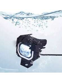 2 Pieces 80W Dual-Color LED Car Motorcycle Headlights With White Aperture, Three Lighting Modes, Unique Design, Shockproof, Waterproof, Durable - Black - View 5