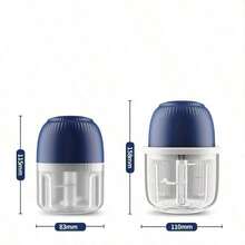 2Pcs Electric Garlic Masher, 350ml Capacity, Portable Mini Garlic Chopper, Meat Grinder, And Crusher With 3 Blades. This Household Electric Garlic Press Is A Wireless Garlic Blender And Slicer, Featuring A Portable & Compact Design For An Easy-To-Use Kitchen Tool.