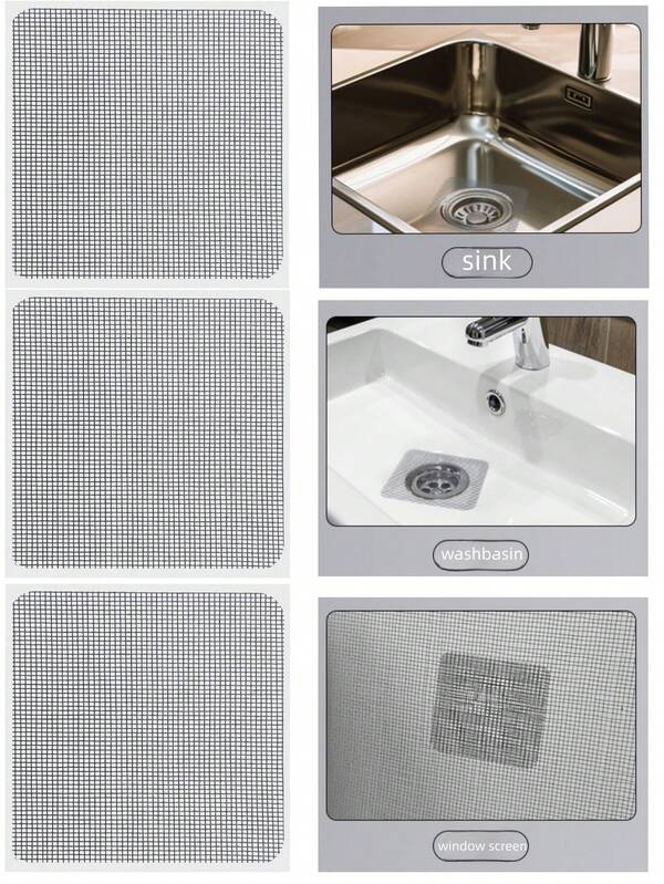 10 pezzi toppe in rete anti-zanzare per fori di finestre, per riparare schermi di finestre strappati, tappo per lavandino, scarico, vasca da bagno, 10 cm x 10 cm