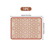 1/2片装硅胶烘焙垫，不粘，糕点托盘衬垫，烤箱适用，可重复使用，耐高温，商用及家用烘焙工具，适用于饼干、马卡龙、面包、糕点等烘焙，厨房配件，万圣节、圣诞节、节日庆典食品准备必备品 - 雙圈馬卡龍烘焙墊 - 查看 12
