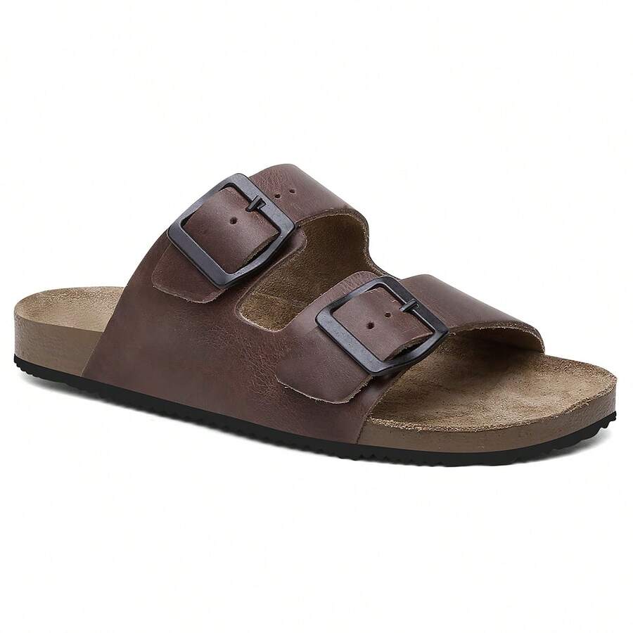 G2B Men's  Sandal In Genuine Leather - Cà phê nâu - Xem 1