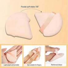 3pcs/2pcs/10pcs/50pcs Mini Triangle Shaped Crystal Flocked Makeup Sponge, Soft & Fluffy Texture, Suitable For Powder, Foundation, BB Cream, Sunscreen, Cushion, Blush, Reusable Multi-Functional Makeup Tool, Perfect Alternative To Brushes,Cheap,Stocking Stuffers,Makeup,Makeup Tools,Cheap Stuff,Gifts,Gifts For Women,Christmas Gifts