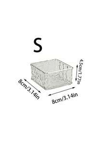 1 件/6 件/10 件精美抽屉化妆品收纳盒，亚克力护肤品收纳盒，适用于梳妆台、口红和眼影桌面收纳盒装饰秋季装饰节日装饰房间装饰家居装饰秋季装饰卧室装饰 - 水晶紋透明 - 查看 17