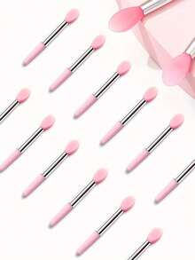 40/60 pezzi Set di pennelli in silicone per labbra, sopracciglia, rossetto, applicatori cosmetici. Pennelli in silicone adatti per balsamo, maschera, olio