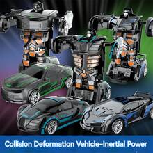 Collision Robot Car, Inertial Car Collision Transforms Into Robot, Inertial Car Model Transforms After Collision, Collision Car Robot Racing Car Model - Multicolor - View 3