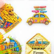 1/2pcs Resin Fridge Magnet Travel Souvenirs, Germany Berlin, Denmark Copenhagen, Belgium Cologne Cathedral, Neuschwanstein Castle Munich, Rothenburg, Danish Fairytale, Belgian Waffle, Brussels, Magnetic Wall Decor, Creative Gift For Bedroom, Kitchen, Home Decor, Germany Tour - Multicolor - View 5