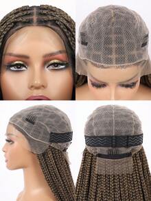 Full Lace Front Box Braided Wigs For Women 36 Inches Knotless Cornrow Braids Lace Frontal Wig Synthetic Braided Wig Daily Used