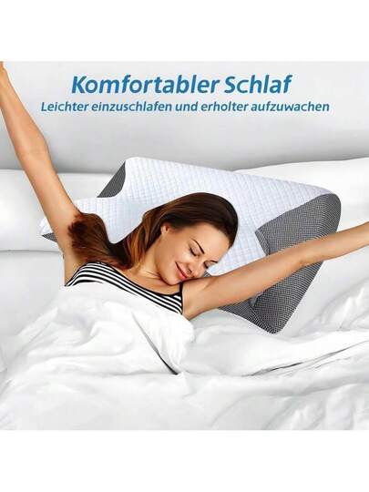 Memory Foam Pillows Cooling Kussen Neck Support, Adjustable Cervical Cozy Sleeping, Odorless Ergonomic Contour Pillows, Bed Side Back Stomach Sleeper view 7