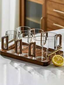 1pc High-Capacity, Stylish, Heat-Resistant Glass Water Pitcher, Transparent Borosilicate Cold Water Carafe - Multicolor - View 8