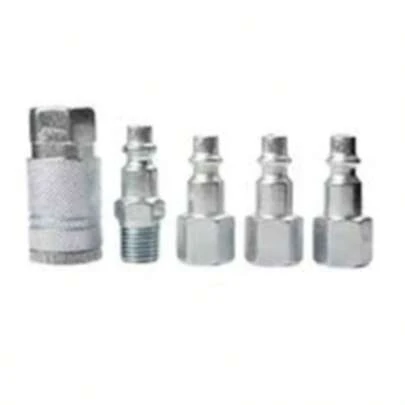 5 acopladores rápidos para aire Compresor, Herramienta Neumática, Manguera de aire Conectores Neumáticos, Acoples de Conexión Rápida Este práctico kit de 5 piezas ofrece una solución de conexión rápida y segura para tus herramientas neumáticas y compresores de aire. Fabricados con material de alta resistencia, como el acero niquelado o aleación de zamak, estos acoples están diseñados para soportar alta presión y resistir la corrosión, garantizando durabilidad y un rendimiento óptimo en talleres, garajes y entornos industriales.