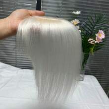 5x9cm Human Hair Topper Hair Piece Top Base Middle Part With Bangs 9 Colors Available For Women Hair Loss Or Bangs HairStyle, Easy To Install, Lightweight, Suitable For Daily Use, Dates, Parties, And Various Holidays. Highlight Your Beauty. - S1001 - Xem 6