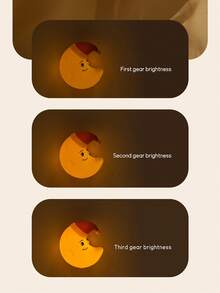 硅胶壁灯 LED床头灯 圣诞拍打硅胶夜灯 USB充电，暖光灯条三档亮度，星星、月亮、云朵图案 - Warm light - 查看 7