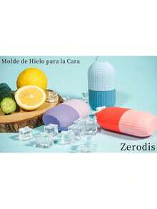 Roller Rodillo de Hielo para la Cara Agarre Antideslizante Rodillos de Hielo para la Cara Silicona Duradera Fácil Operación Molde de Hielo para Belleza Apriete (Azul) - Morado - Ver 7