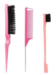 Bộ dụng cụ tạo kiểu tóc 4 món, bao gồm vòng đeo tay từ tính, phù hợp cho thợ làm tóc, gồm lược chải chân tóc, lược highlight, lược đuôi nhọn, vòng đeo tay tết tóc phù hợp cho tóc đen, hộp kim khâu silicon dùng hàng ngày, thích hợp cho tóc chẻ ngọn, tết tóc và tạo kiểu, bộ phụ kiện làm tóc, phụ kiện làm đẹp tại nhà. - Công cụ tạo kiểu - Xem 21