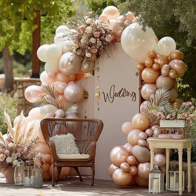 Pink Beige Balloon …