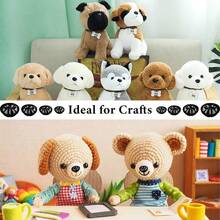 20pcs Black Plastic Safety Nose Craft, With Gasket, Suitable For DIY Doll Toys, Puppet Animal Making - Black - View 8