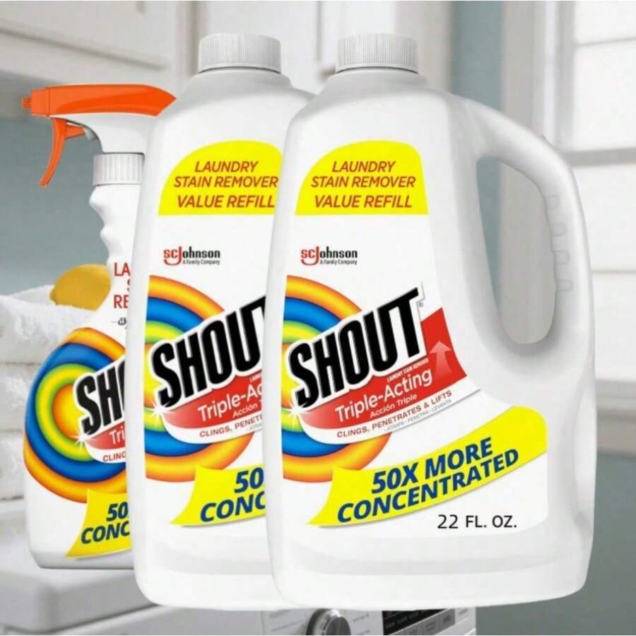 Active Enzyme Laundry Stain Remover Spray, Triple-Acting Formula Clings, Penetrates, And Lifts 100+ Types Of Everyday Stains - Prewash Spray 22oz