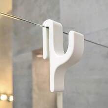 3pcs Shower Door Hooks, Frameless Glass Door Hooks Suitable For 8mm Or Thinner Glass, For Bathrobes, Pajamas, Bath Towels, Clothes, Bathroom Glass Hooks, Easy To Install Towel Rack, No Drilling Bathroom Accessories - Multicolor - View 2