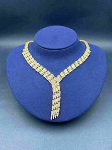 1 Set Women's Luxury Jewelry Set, Teardrop Cubic Zirconia + New Style Rhinestone, Suitable For Evening Gala, Wedding, Party, Daily Wear