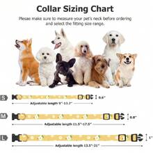 Cotton Hanade Dog Collar Cute And Distinctive Patterns Yellow Flower With Pendant For Girl Boy Dogs Collars S,23864856 - Yellow - View 5