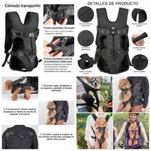 Mochilas Porta Perros Delanteras Ajustables, Mochila de Transporte para Perro, Mochila Impermeable Transpirable para Perro Mediano Pequeo, Bolsa de Viaje para Senderismo y Ciclismo Large - Extra grande - Ver 1
