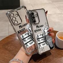 Funda de teléfono de anime Cool B-Blue L-Lock para Samsung Galaxy A Series, funda trasera transparente suave anti-caída, compatible con A26, A36, A55, A35, A06, A16, A05, A14, A24, A34, A54, A15, A05S, A25, A23, A33, A53, A73, A13 4G 5G - Mezcla de colores - Ver 6