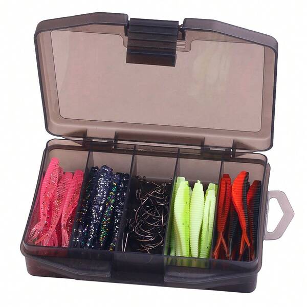 77PCS/60pcs Fishing Lures Kit For Topwater Bait Rigs Tackle Kit For Bass Trout Salmon Fishing Accessories