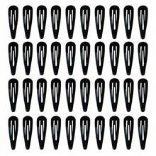 100 szt./60 szt./40 szt./10 szt. Proste czarne elastyczne spinki do włosów o długości 1,96 cala, akcesoria do włosów dla dziewcząt, odpowiednie do codziennego zaplatania włosów, grzywki, makijażu, pod prysznic