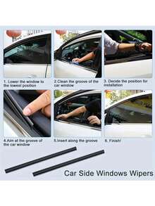 汽车侧窗玻璃雨刷器 多功能除雾雨刷器 超静音通用双刮胶条 汽车侧雨刷器 雨刷片适用于大多数车辆