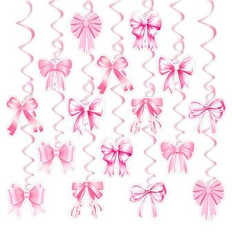 16 st rosa rosettdekorationer, rosa rosetthängande virvelset, lämplig för kvinnors födelsedagsfest, bröllop, alla hjärtans dag, festdekorationer. Detta rosa rosettset är lämpligt för olika tillfällen som rosa tjejfödelsedagsfest, rosa rosetttemafest, frieri, bröllop, babyshower, alla hjärtans dag, nyårsfest. Ta med detta rosa rosettset hem för att dekorera din fest och dela romantiken med din familj och dina vänner.