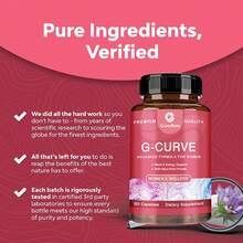 BUPORAI G-Curve - Para Caderas, Muslos Y Busto Más Voluminosos - Equilibrio Hormonal, Elasticidad De La Piel Y Soporte Para Modelar El Cuerpo - 120 Unidades - Una botella - Etapa de prueba - Ver 7