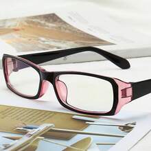 1pcs Vintage Style Small Black Square Frame Glasses Y2K Millennium Sweet Cool Spicy High-End Role-Playing Photography Glasses - Glossy Black Frame - View 8