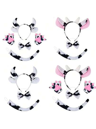 سماعة رأس بشكل قرون البقرة الأنيقة والبسيطة والمتعددة الاستخدامات والمبالغ فيها، قطعة رأس أنيقة للحفلات والعروض المسرحية والتنكر والمكياج والدعائم لأزياء الأصدقاء