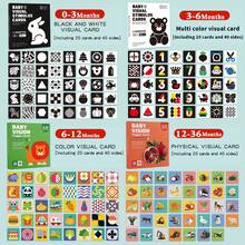 1 盒 20 张 40 种图案高对比度婴儿卡 新生儿视觉刺激黑白卡 婴儿闪卡 宝宝学习卡 0-36 个月 - 視覺激發卡 - 查看 11