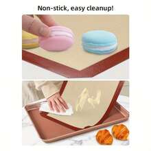 2/4pcs Silicone Baking Mats, Large Non-Stick Pastry Tray Mats, Suitable For Oven, Reusable Heat-Resistant Baking Mats, Commercial And Home Baking Tools, Suitable For Cookies, Macarons, Bread, Cakes, Baking Tools, Kitchen Accessories, Halloween, Christmas, Ramadan, Holiday Celebration Food Preparation Essential Tools - Cut-corner Silicone Baking Mat - View 5