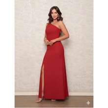 Women's Long Dress With Slit For Parties, Weddings, Graduations, Dinners - Rojo - Ver 2