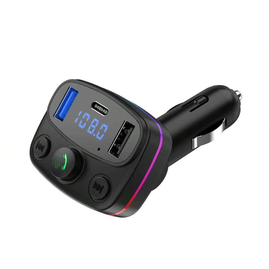 Bluetooth FM Transmitter Receiver Charger USB Micro SD Car With Remote Control M47 - Black - View 1