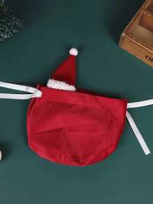 1 Peça Sacola de Presente de Natal Personalizada, Acessórios de Enfeite de Natal Personalizados, Artesanato de Letra em Relevo Feito à Mão, Suprimentos de Presente de Natal Criativos, Sacola de Maçã de Veludo de Natal, Bolsa de Cordão de Véspera de Natal, Sacola de Presente de Natal, Suprimentos para Festa de Feriado, Presentes de Família, Sacola de Presente de Natal para Crianças, Sacola de Doces.