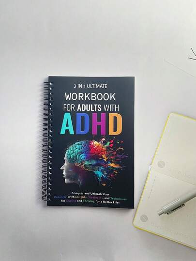 1pc Mental Health Workbook: 3 Books In 1: The Attachment Theory, Abandonment Anxiety, Depression In Relationships, Addiction, Complex PTSD, Trauma, CBT Therapy, EMDR And Somatic Psychotherapy,ADHD Planning Book, Color Brain Design, Detailed Goal Setting