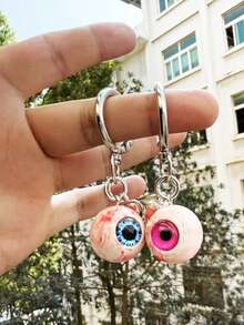 1个怪异树脂眼球钥匙扣 - 哥特风和另类风格爱好者的独特礼物 - 万圣节惊悚礼品袋挂饰，可作为汽车、老师、朋友、姐妹的礼物创意 - 彩色 - 查看 5