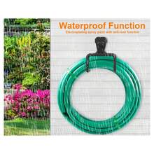 1PC Garden Hose Holder Wall Mount, Metal Hose Hanger Water Hose Holders For Outside, Heavy Duty Hose Hook For Garden Hose, Expandable Hose, Hose Reel, Water Hose - 黑色 - 查看 6