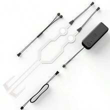 1 Set de Luces para Casco de Motocicleta, Luces de Freno Libres para Casco, Pegatinas de Rayas Iluminadas, Tira de Luz EL para Cascos de Motocicleta