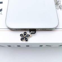 1 Piece - Exquisite Personalized Flower Dust Plug - Suitable For Type-C Charging Port Dust Plug - Small, Portable And Practical