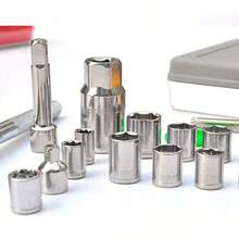 Juego de 40 llaves de tubo de acero al cromo-vanadio: kit portátil y duradero para reparación y mantenimiento de automóviles con estuche de herramientas. - 40 piezas - Ver 8