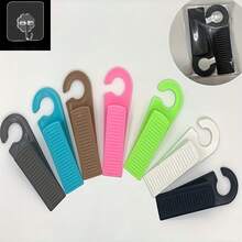 1 set 2 paquetes de topes de puerta de goma multicolor blandos - Flexibles pero duraderos, base antideslizante, sin necesidad de perforar, se ajusta a la mayoría de los tipos de puertas, evita que se den portazos y mantiene las puertas abiertas para habitaciones de bebé, hogar, dormitorio, aula (protege las paredes y los dedos)