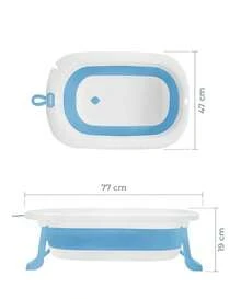 bañera para tu bebe incluye base metalica con cojin respaldo - Azul - Ver 6