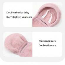 1个防风面罩，二合一保暖加厚护耳面罩，适合秋冬季骑行，男女通用 - 彩色 - 查看 4