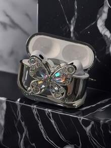 1PC Bling Bling Case Laser Butterfly & Diamond Cover For Pro/1/2/3/4, Shiny Electroplated Shell」 - Plating - View 5