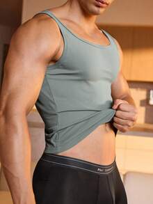 Men Thermal Underwear Vests - Grey - View 3
